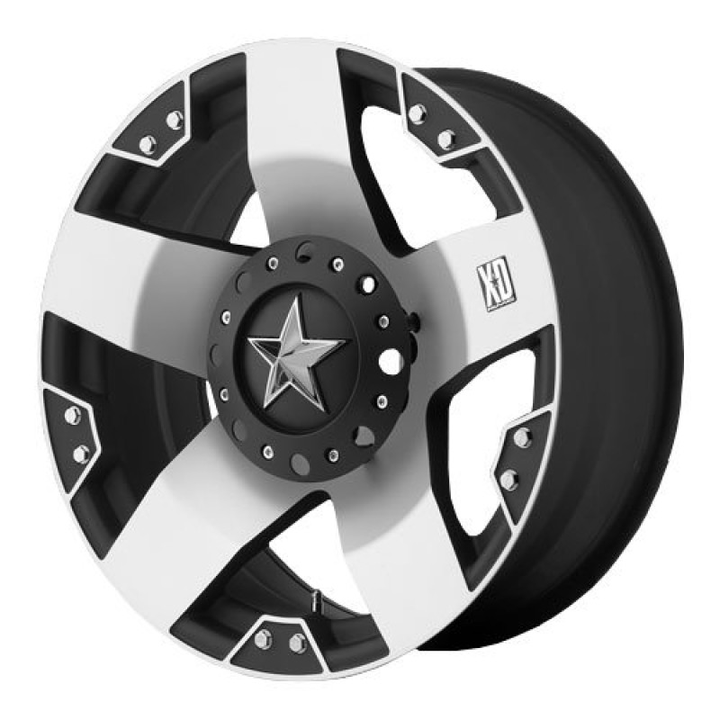 KMC XD775 Rockstar Series Wheel - 20"x8.5"- Bolt Pattern 5x5"/5x5.5"- Backspacing 5.14" - Machined Face with Matte Black