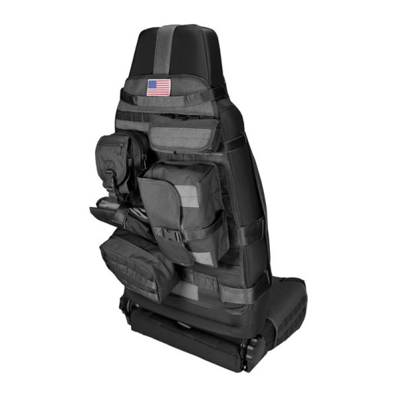 Rugged Ridge Cargo Seat Cover For Front Bucket Seat, Molle Pals Systems - Black