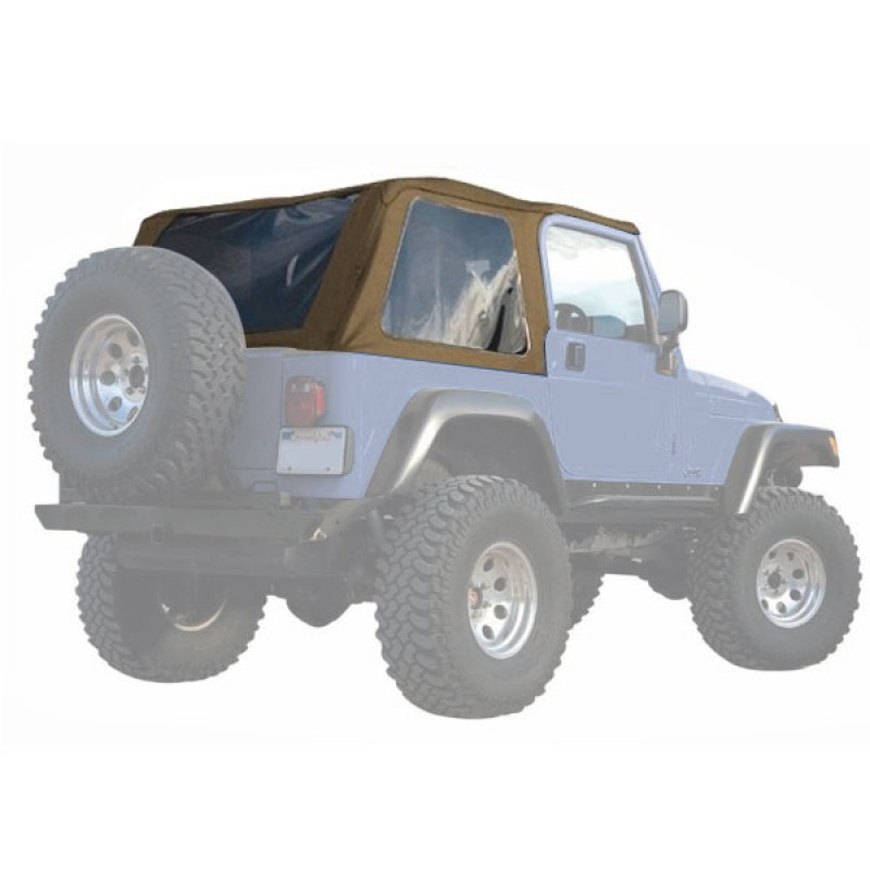 Rampage Trail Top Frameless Soft Top Kit with Tinted Windows - Spice