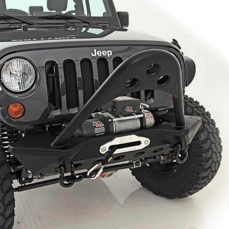 Smittybilt SRC Front Stinger with Built-In Winch Plate - Textured Black