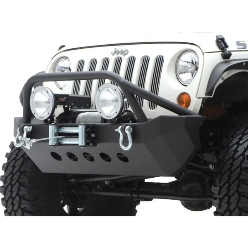 Smittybilt XRC Front Bumper with Built-In Winch Plate, Textured Black