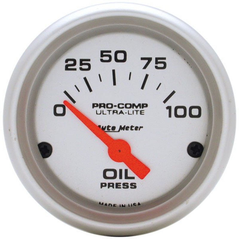 Auto Meter 2" Oil Pressure, 0-100 Psi, Sse, Ultra-Lite