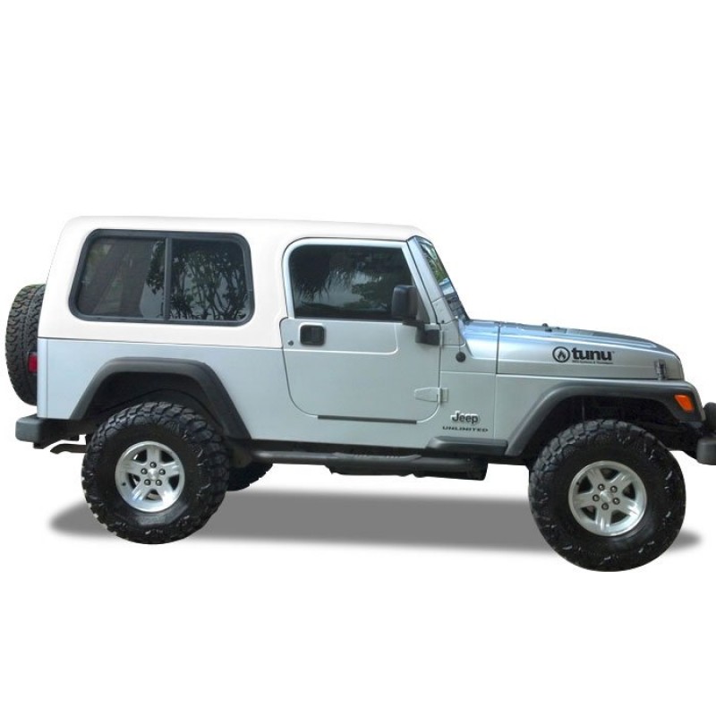 Rally Tops 1-Piece Hardtop with Standard Solid Windows - White