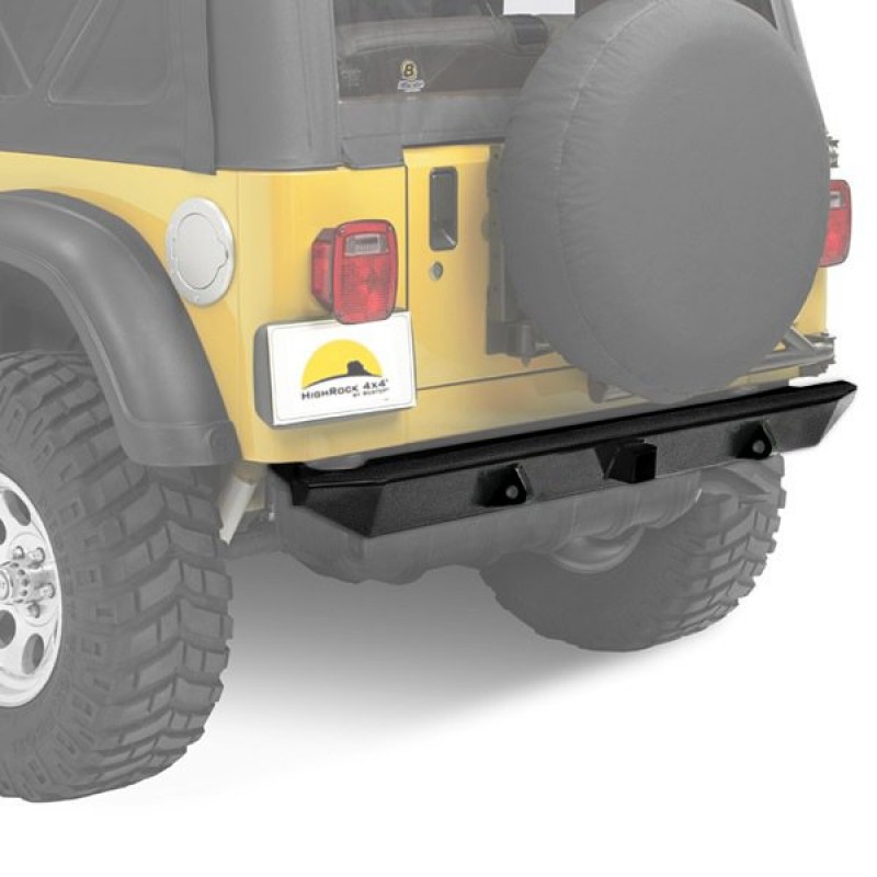 Bestop HighRock 4x4 Rear Bumper with 2.5" Receiver and 3/4" D-Ring Mounts - Matte Black