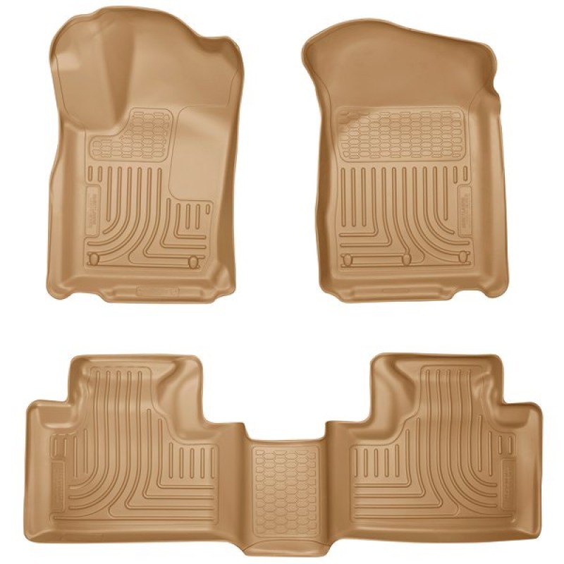 Husky Liners WeatherBeater Floor Liner Set for Front and 2nd Row - Tan