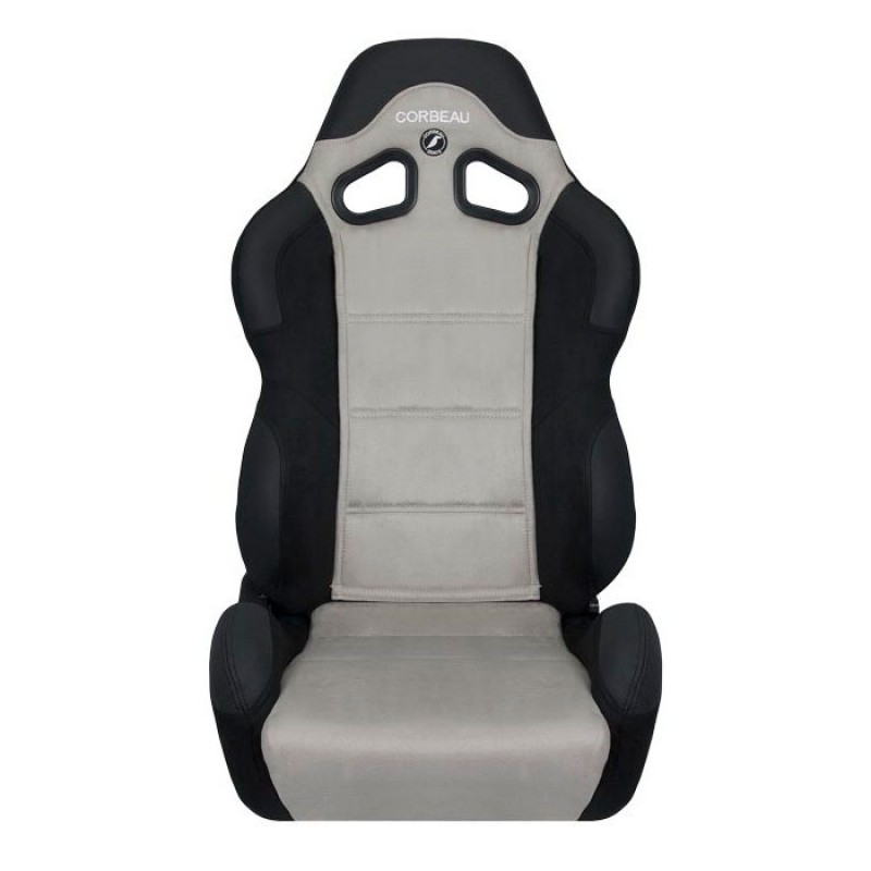 Corbeau CR1 Reclining Seat Black/Grey Micro-Suede Wide (Pair)