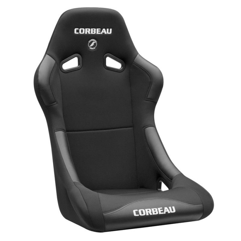 Corbeau Forza Fixed Back Seat Black Micro-Suede (Pair)