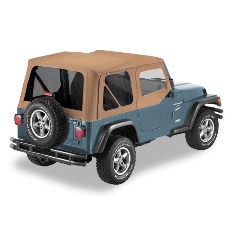 Pavement Ends Replay Soft Top with Tinted Side and Rear Windows, Clear Upper Door Skins, Spice
