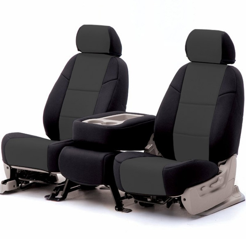 Economy Coverking Front Seat Cover Neoprene Black/Charcoal