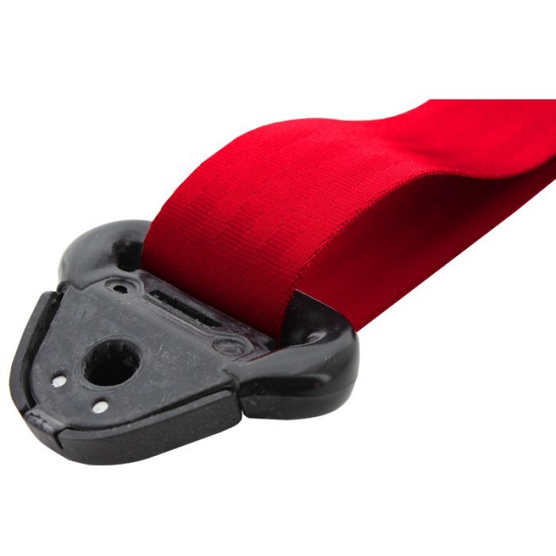 Seat Belt Solutions Front 3-Point Retractable Seat Belt, Flame Red - Pair