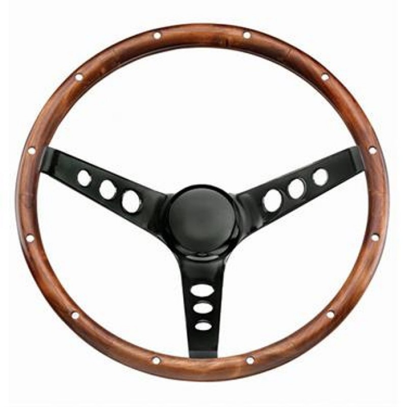1976-1995 JEEP steering wheel 14" Black and POLISHED BILLET