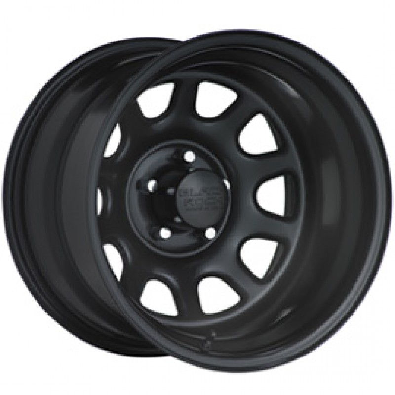 Black Rock Steel Wheel 942 Type D - 15x8" - Bolt Pattern 5x4.5" - Back Spacing 4.25" - Satin Black