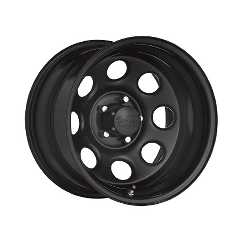 Black Rock Type 8 Series 997 Steel Wheel - 15x8" - Bolt Pattern 5x4.5" - Back Spacing 4" - Satin Black