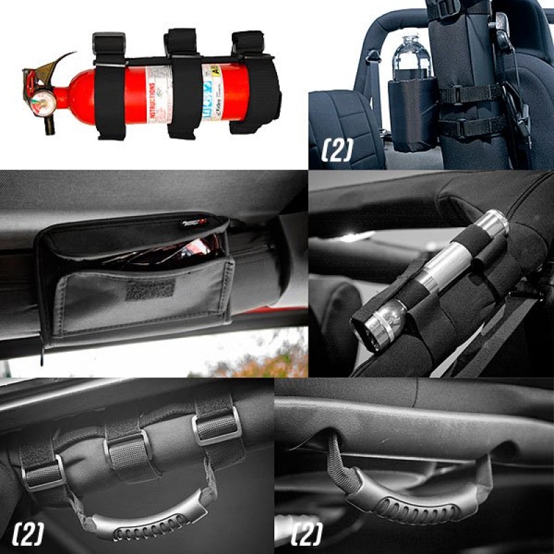 Rugged Ridge Interior Roll Bar Trim Kit - Black