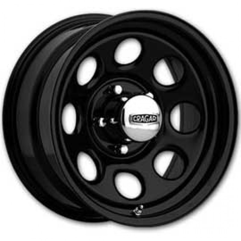 Cragar Series 397 Black Soft 8 Wheel - 15x8" - Bolt Pattern 5X4.5" - Back Spacing 4" - Sold Individually