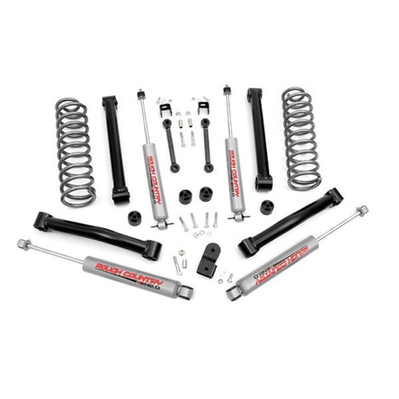Rough Country 3.5" Suspension Lift Kit with Premium N2.0 Series Shocks for Jeep Grand Cherokee ZJ