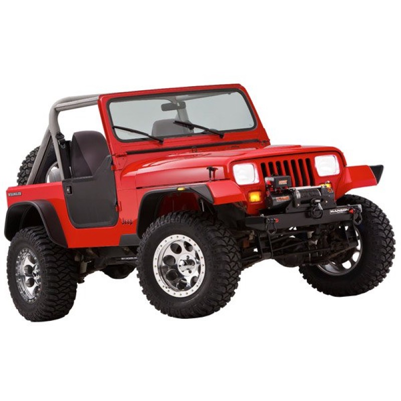 Bushwacker Flat Style Fender Flare Set, (4-Pieces)