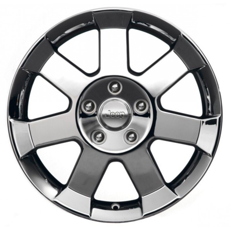 MOPAR Chrome Cast Aluminum Wheel - 18"x7.5" - Bolt Pattern 5x5" with Jeep Logo Center Cap