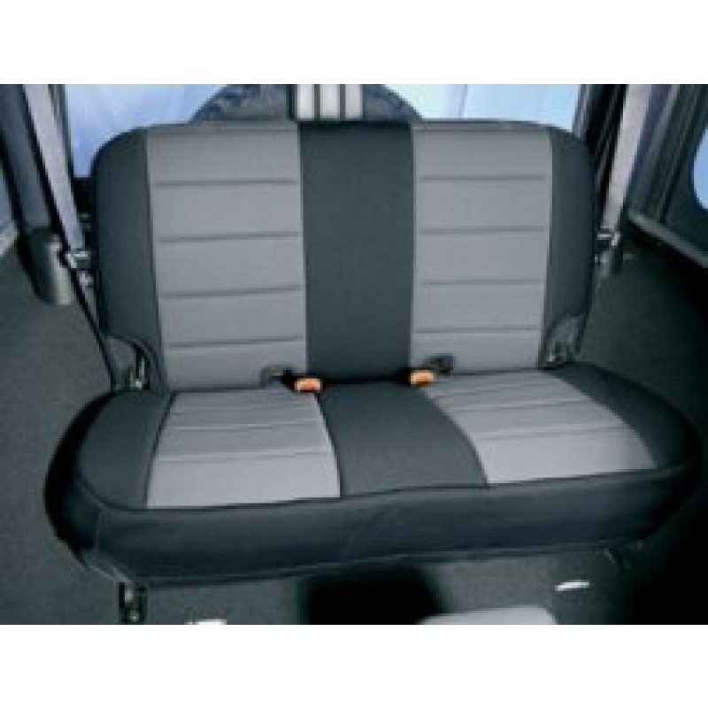 Rugged Ridge Neoprene Custom Fit Rear Bench Seat Cover - Black with Gray |  Best Prices & Reviews at Morris 4x4