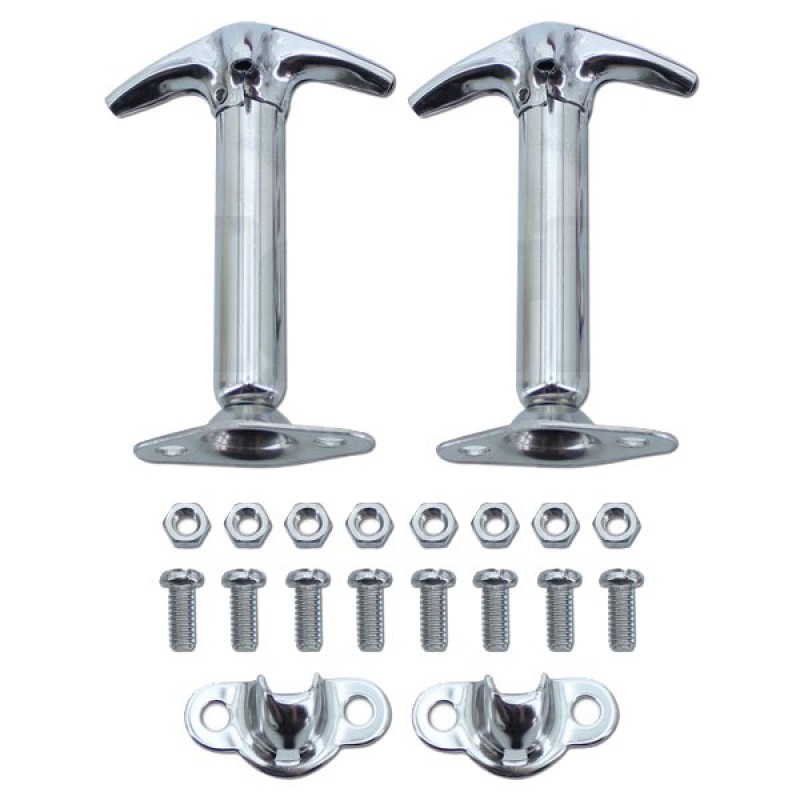 RT Off-Road Hood Catch Kit - Stainless Steel - Quantity of: 2