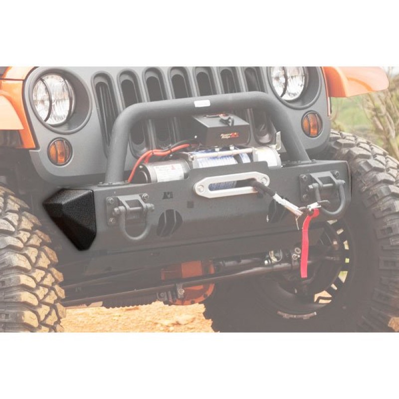 Rugged Ridge XHD Stubby Front Bumper Ends, Textured Black - Pair