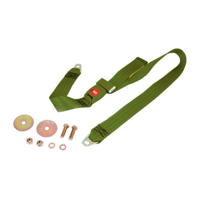 Omix Non-Retractable Seat Belt, 60" Lap Belt, Olive - Sold Individually