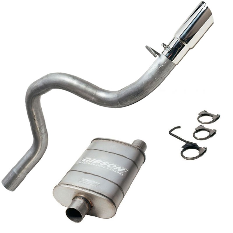Gibson Cat-Back Performance Exhaust System, Single Straight Rear - Stainless