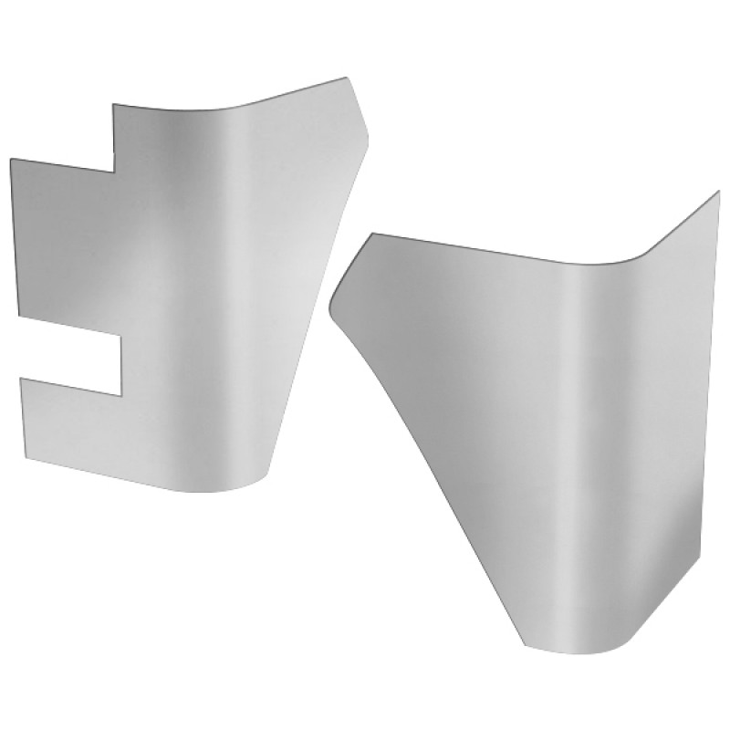 Warrior Rear Corners without Cutouts - Smooth Polished Aluminum