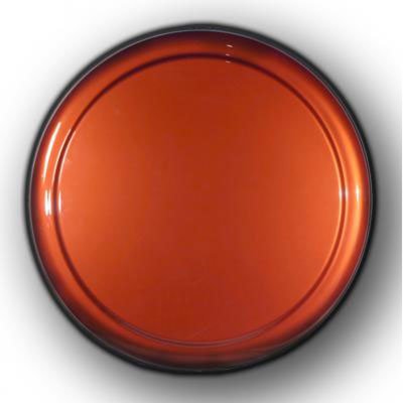 Boomerang MasterSeries 32" Hard Tire Cover with Sunburst Orange Pearl Faceplate and Polished Stainless Steel Ring
