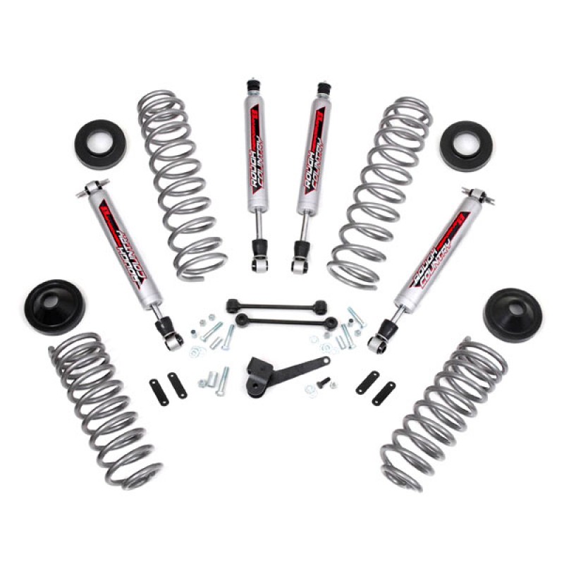 Rough Country 3.25" Suspension Lift Kit with Performance 2.2 Series Shocks for Jeep Wrangler JK