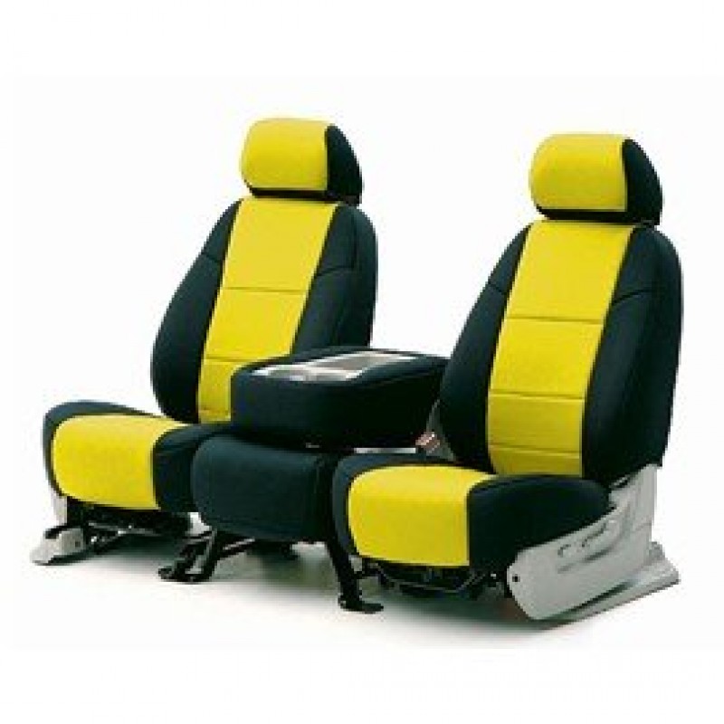 Coverking Front Bucket Seat Cover Neoprene Yellow/Black