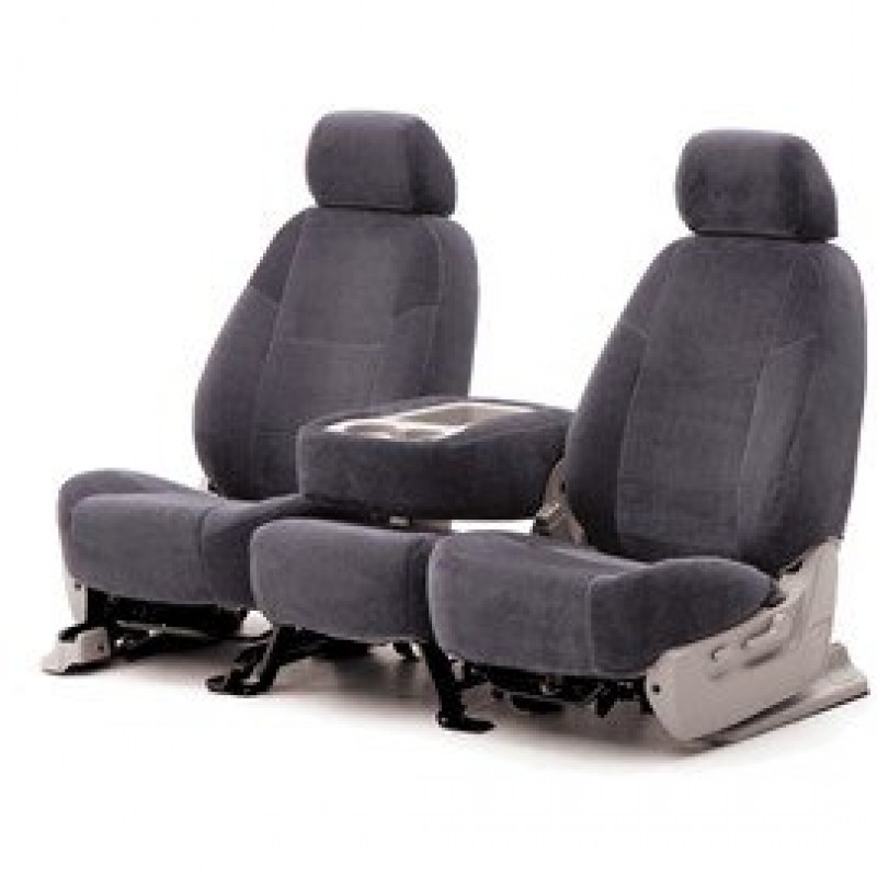 Coverking Front Bucket Seat Cover Velour Charcoal