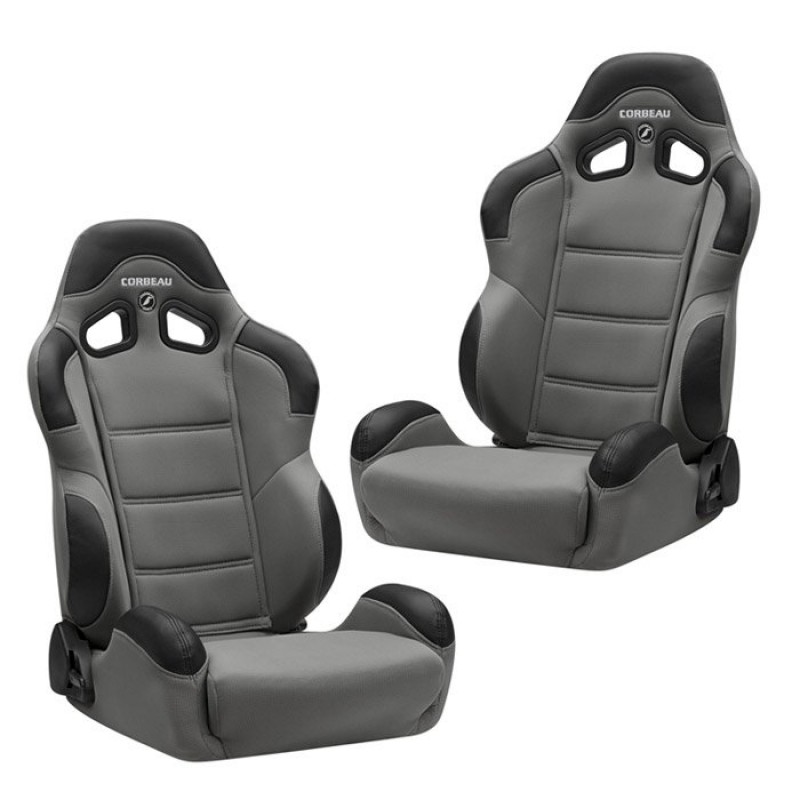 Corbeau CR1 Reclining Seat Grey Cloth Wide (Pair)