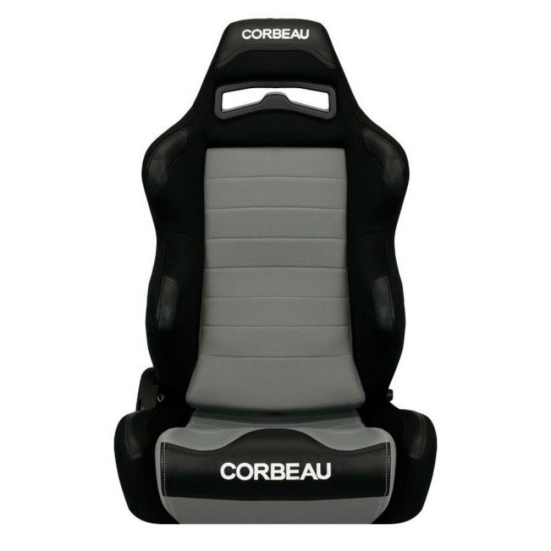 Corbeau LG1 Reclinging Seat Black Cloth With Grey Insert (Pair)