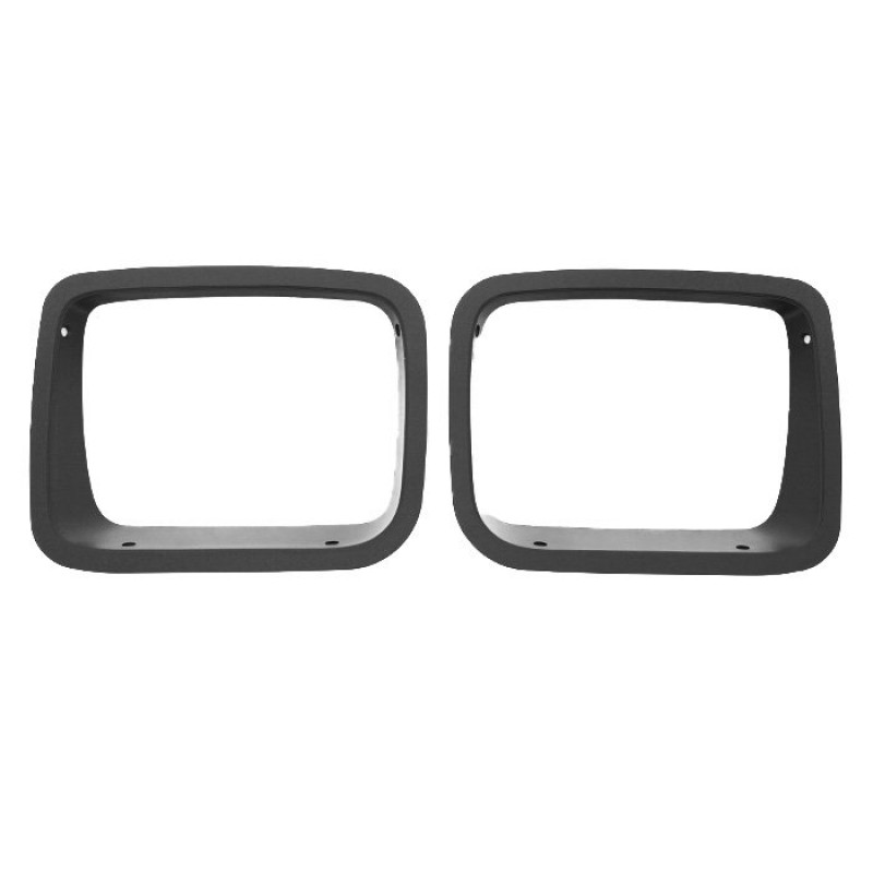 Rugged Ridge Headlight Bezels, Black - Pair