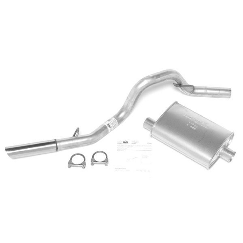 Dynomax Single 2.25" Super Turbo Cat-Back Exhaust System with 2.5" Tip and Muffler, Aluminized Steel