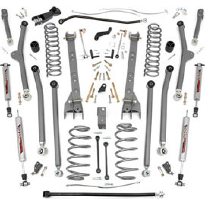 Rough Country 6" X-Series Long Arm Lift Kit with Performance 2.2 Series Shocks for Jeep Wrangler Unlimited TJL
