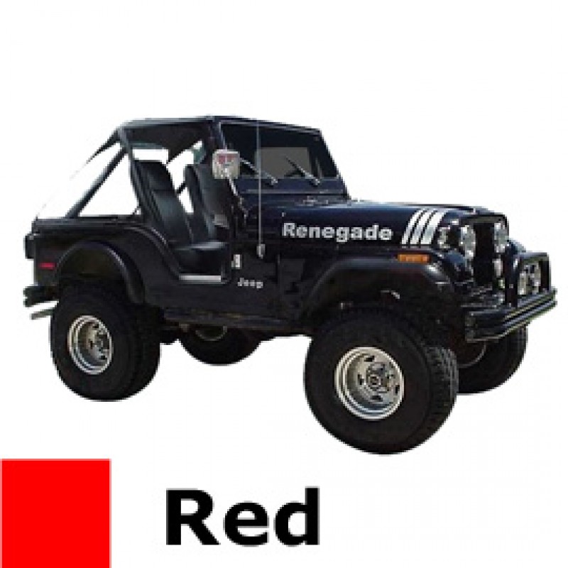 Phoenix Graphix Jeep Decal Renegade Kit - Red