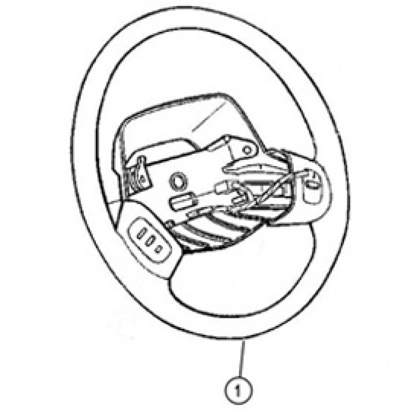 MOPAR Steering Wheel, w/ Leather Wrap (No Cruise Control)
