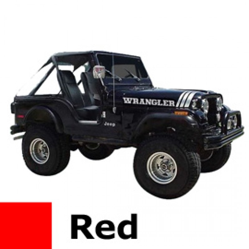 Phoenix Graphix Jeep Decal Wrangler Kit - Red