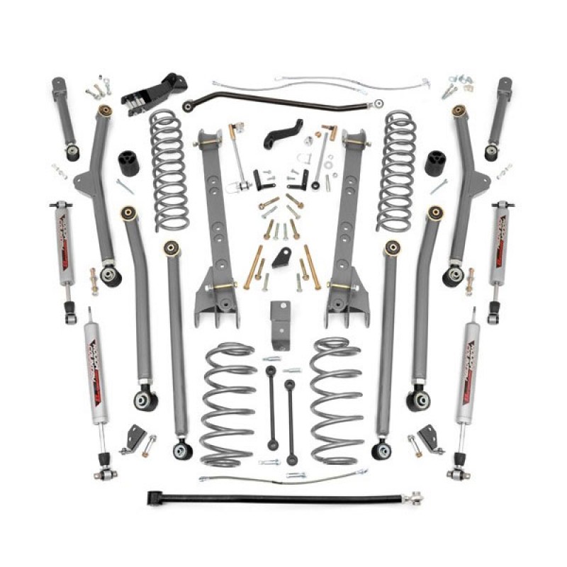 Rough Country 6" Long Arm Suspension Lift Kit with Performance 2.2 Series Shocks for Jeep Wrangler TJ