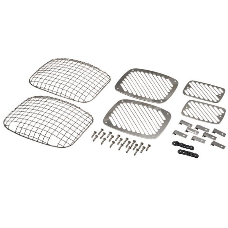 Kentrol Billet Style Stone Guard Set, Stainless Steel, 6 Pieces