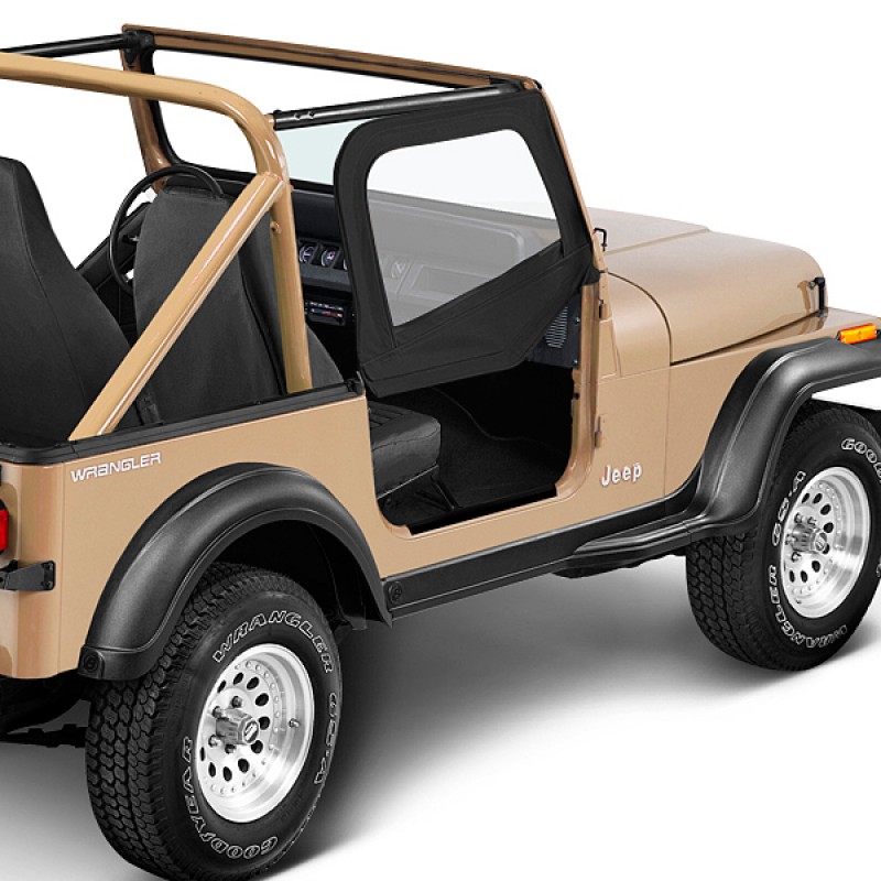 Bestop Upper Door Skin Replacements Black Diamond Pair Morris 4x4
