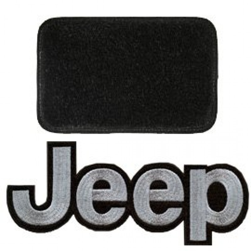 Ultimat Floor Mats Front Pair Black With Silver Jeep Logo