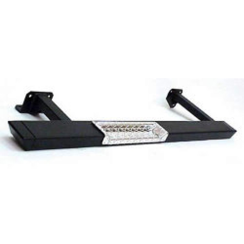 Warrior 57" Rock Bars with Polished Diamond Plate Steps, 1 Step per Side - Pair
