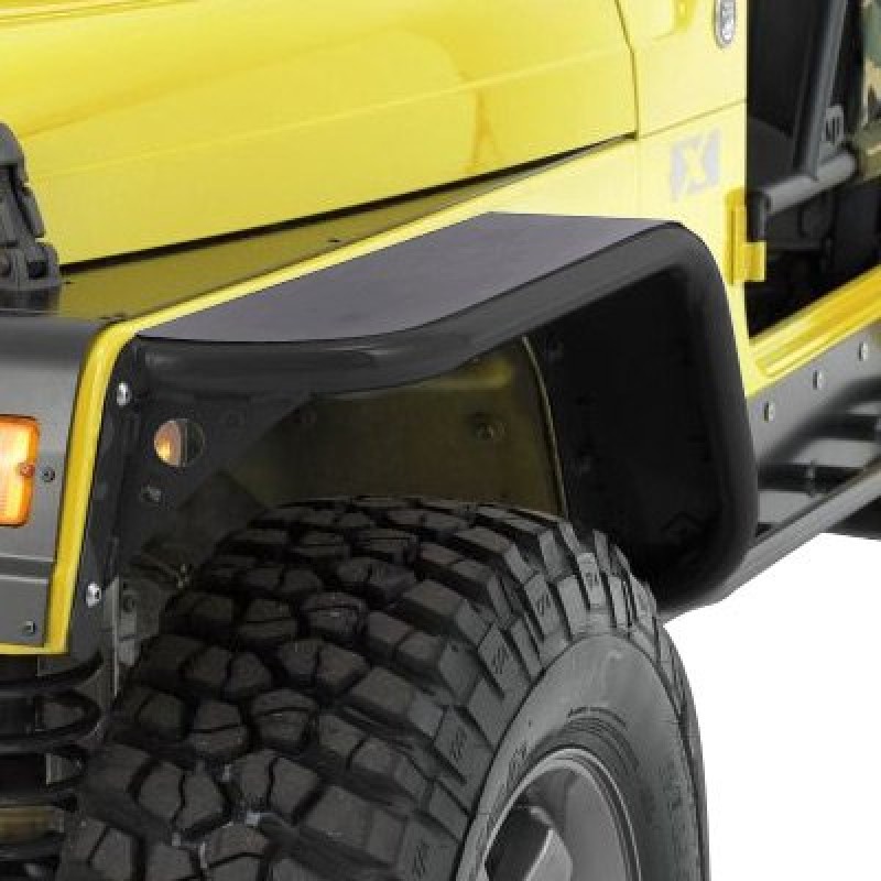 Warrior 4.5" Wide Front Tube Flares, Uncoated Steel - Pair