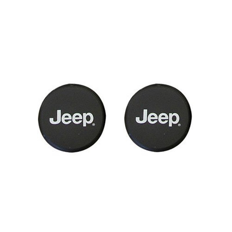 MOPAR 6" Round Fog Light Cover Kit with Jeep Logo - Black