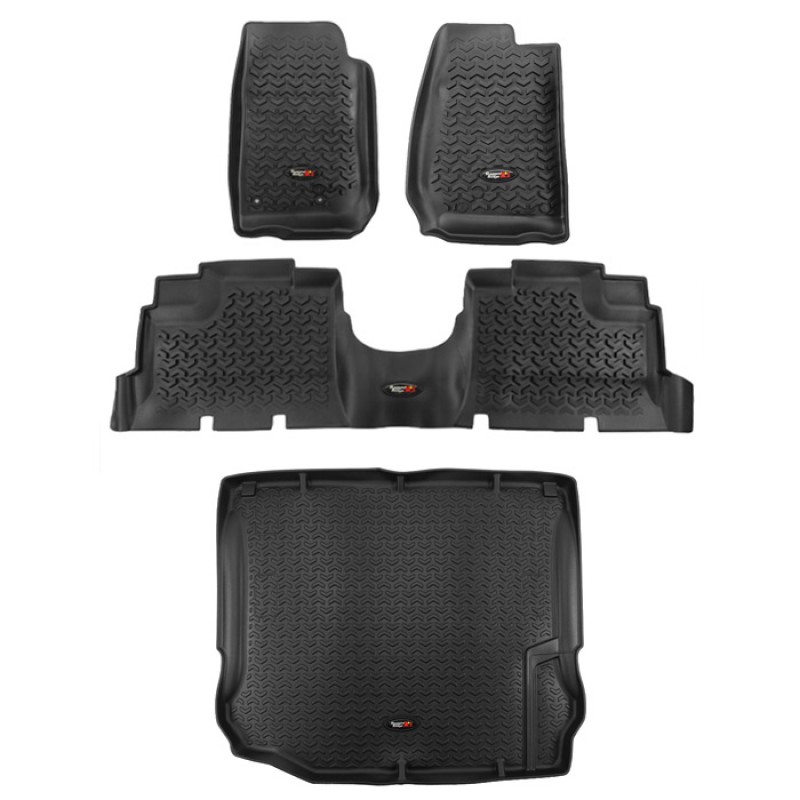 Rugged Ridge All Terrain Floor Liner Kit, 4 Piece - Black