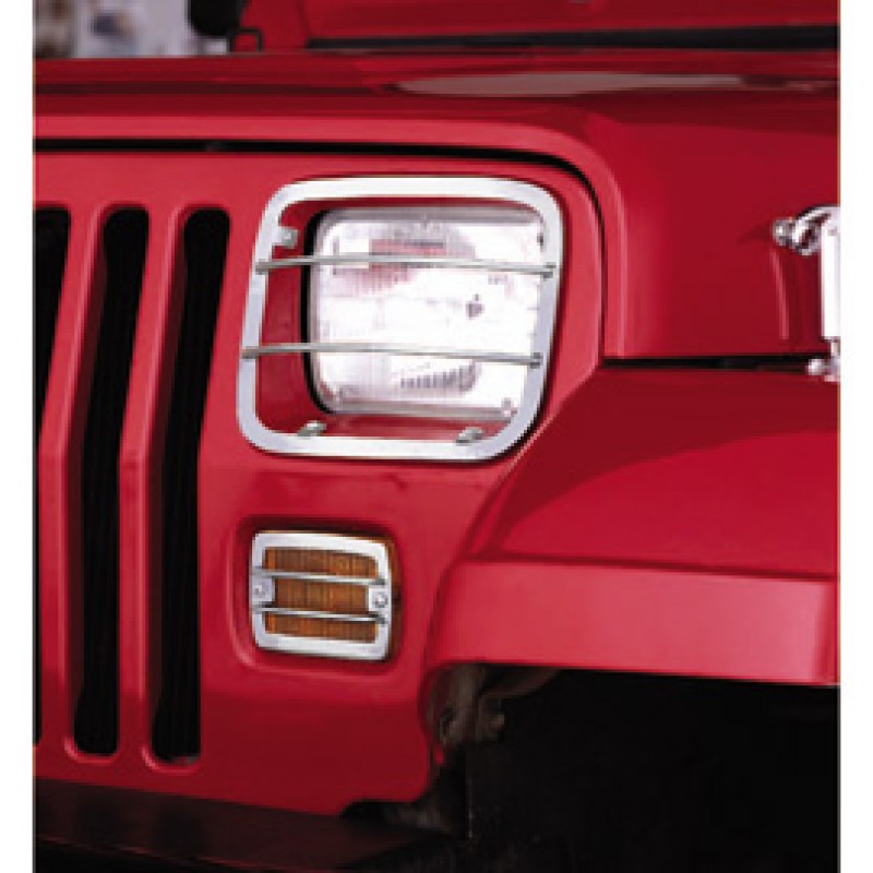 Rampage Euro Light Guard Set, Stainless Steel (4 Pcs)