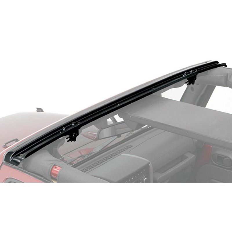 Bestop Windshield Channel Header No Drill Black Best Prices Reviews At Morris 4x4